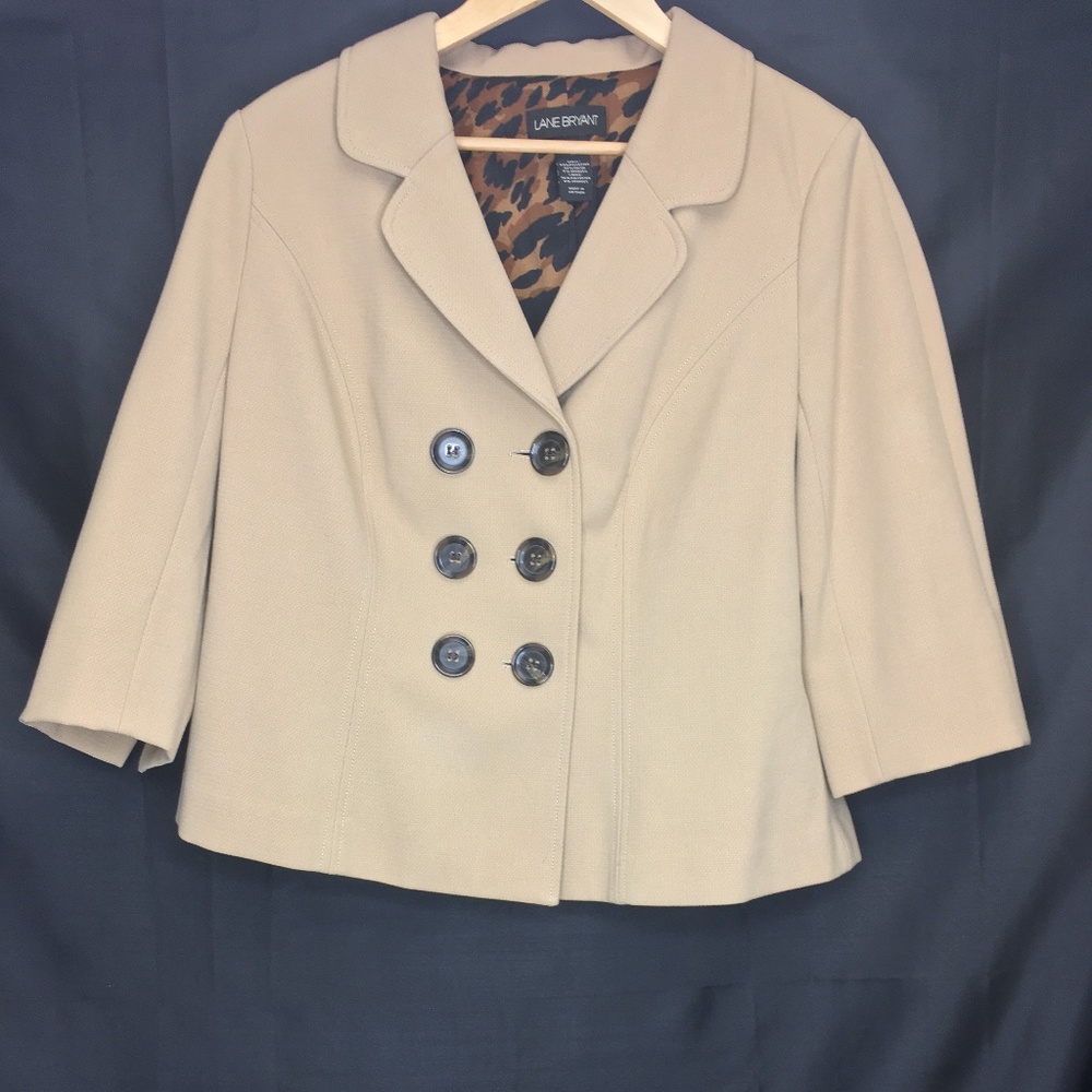 Lane Bryant Beige Blazer Sz 14